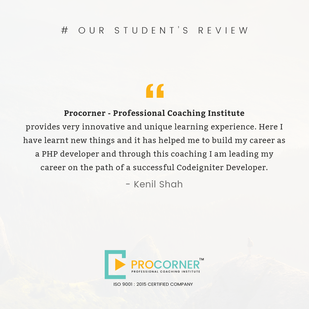 procorner_in's tweet photo. Our Student's Review : #Student #LearnSurat #ITCareer #Education #IT_Training #Procorner #ProfessionalCoaching
https://t.co/AIQjBmcpyR https://t.co/jEdFbmNz09