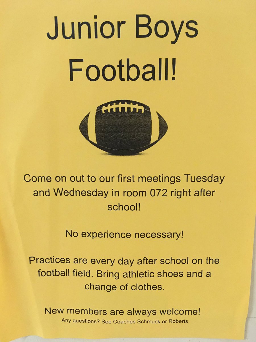 MisterHallas's tweet photo. Jr Boys #football info @ONEKCI Get involved @KCIAthletics Fall Sports #goraidersgo 🏈 https://t.co/Uvb52WKLfn
