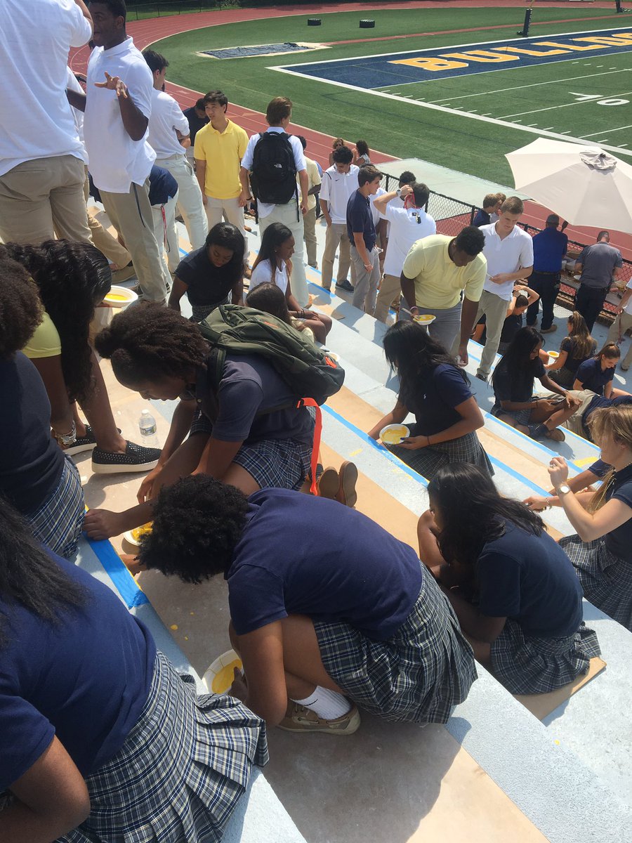 BullisUS's tweet photo. One more tradition to knock out before 1st day ends...painting stadium https://t.co/S4nzmbDYBT