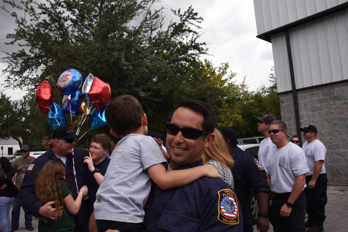 OrlandoFireDept's tweet photo. So proud to welcome back #USARTF4, who provided 900 rescues in Texas following Hurricane Harvey. https://t.co/XwAvoTIzNd