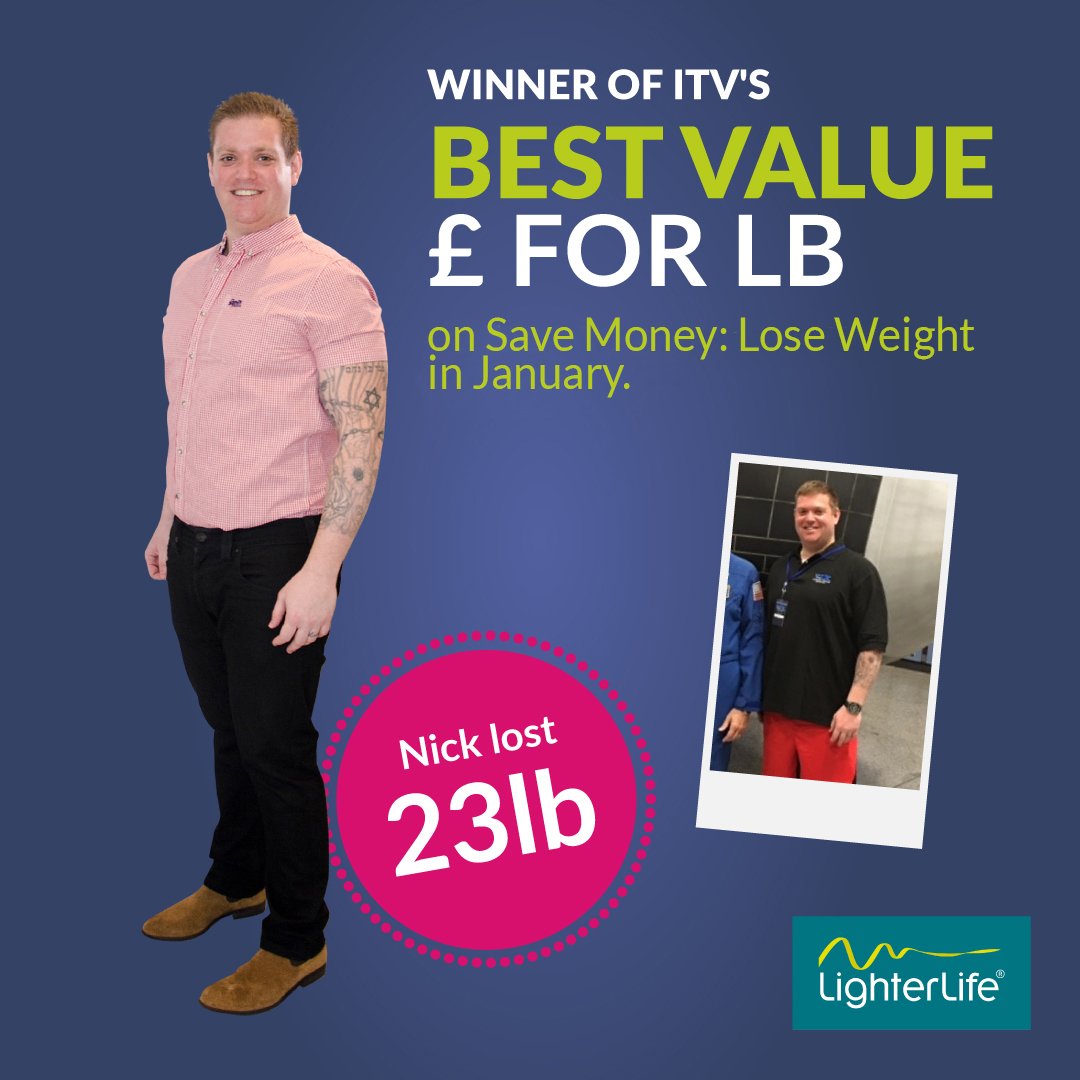 lighterlife's tweet photo. .@MrNickBick lost 23lbs on our Total plan & has changed his eating habits to maintain his weight loss. Read more - https://t.co/XGnTPAYZFD https://t.co/23KcDpNuu3
