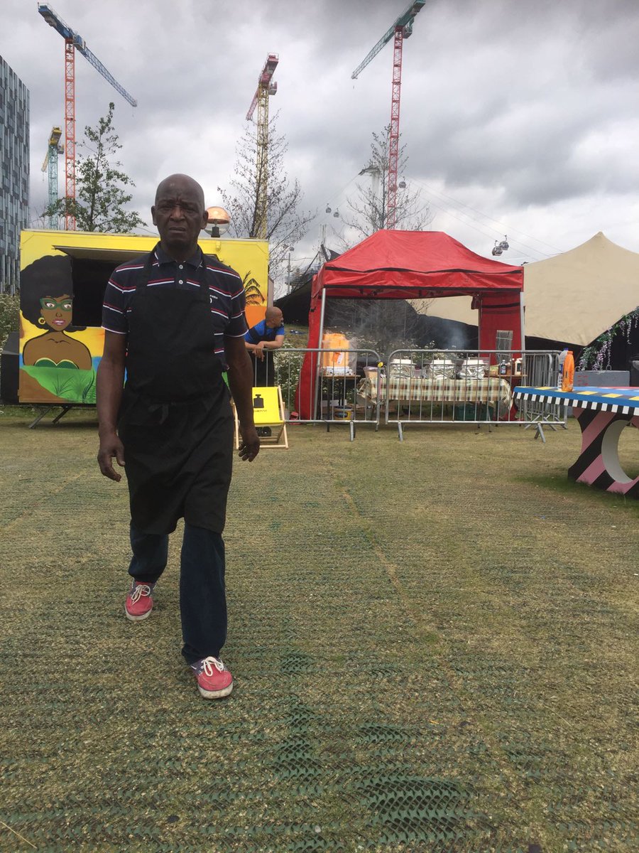 TheJerkFoodCo's tweet photo. Finished setting up early and ready for action at the O2 @MiSoulTweets radio events in August - summer '17#O2 #CaribbeanFood https://t.co/tiYWk6VFVk