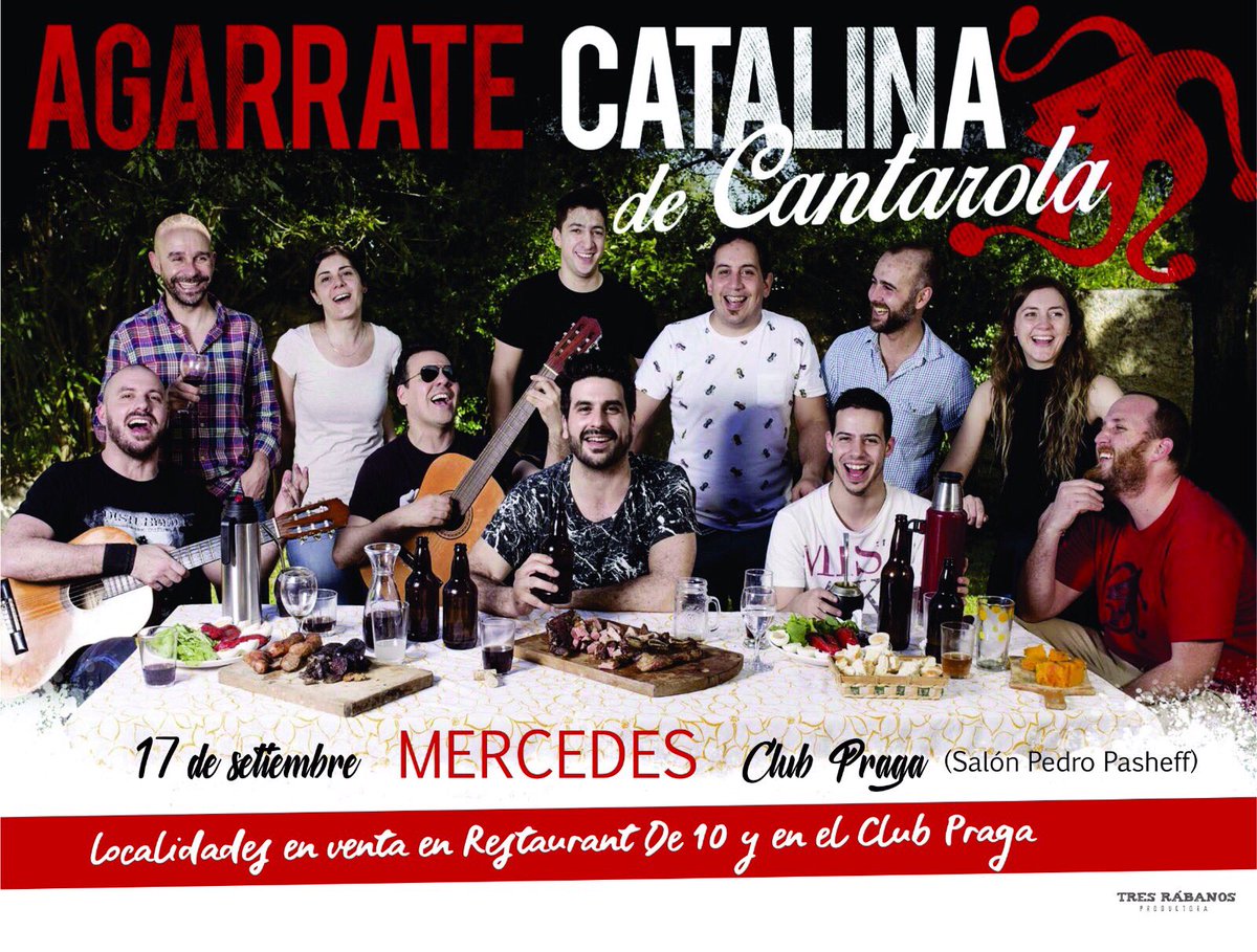 3CuartosProd's tweet photo. @LaCatalinaok #decantarola en #paysandú y #mercedes 16 y 17 de setiembre. @TresRabanos @mbeltransca https://t.co/TVr3tLzxYi