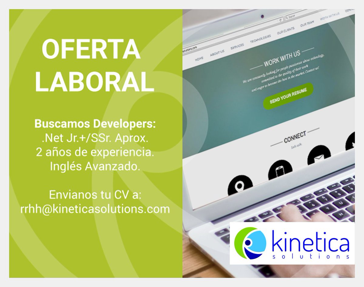 KineticaArg's tweet photo. ¡Sumate a nuestro equipo! https://t.co/0TIMCOWW5K