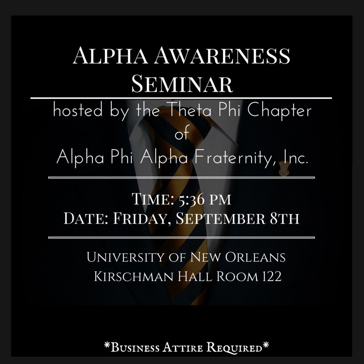 This Friday our official awareness seminar is taking place.