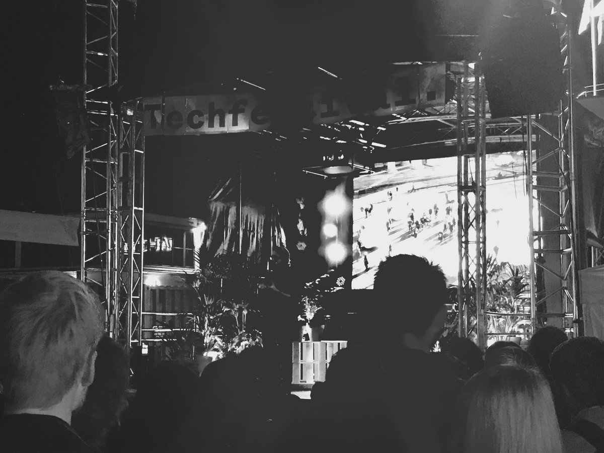 ErasmusKahl's tweet photo. Olafur Eliason speaking about art and tech at TechFestival in Copenhagen https://t.co/qluMh8gbZi