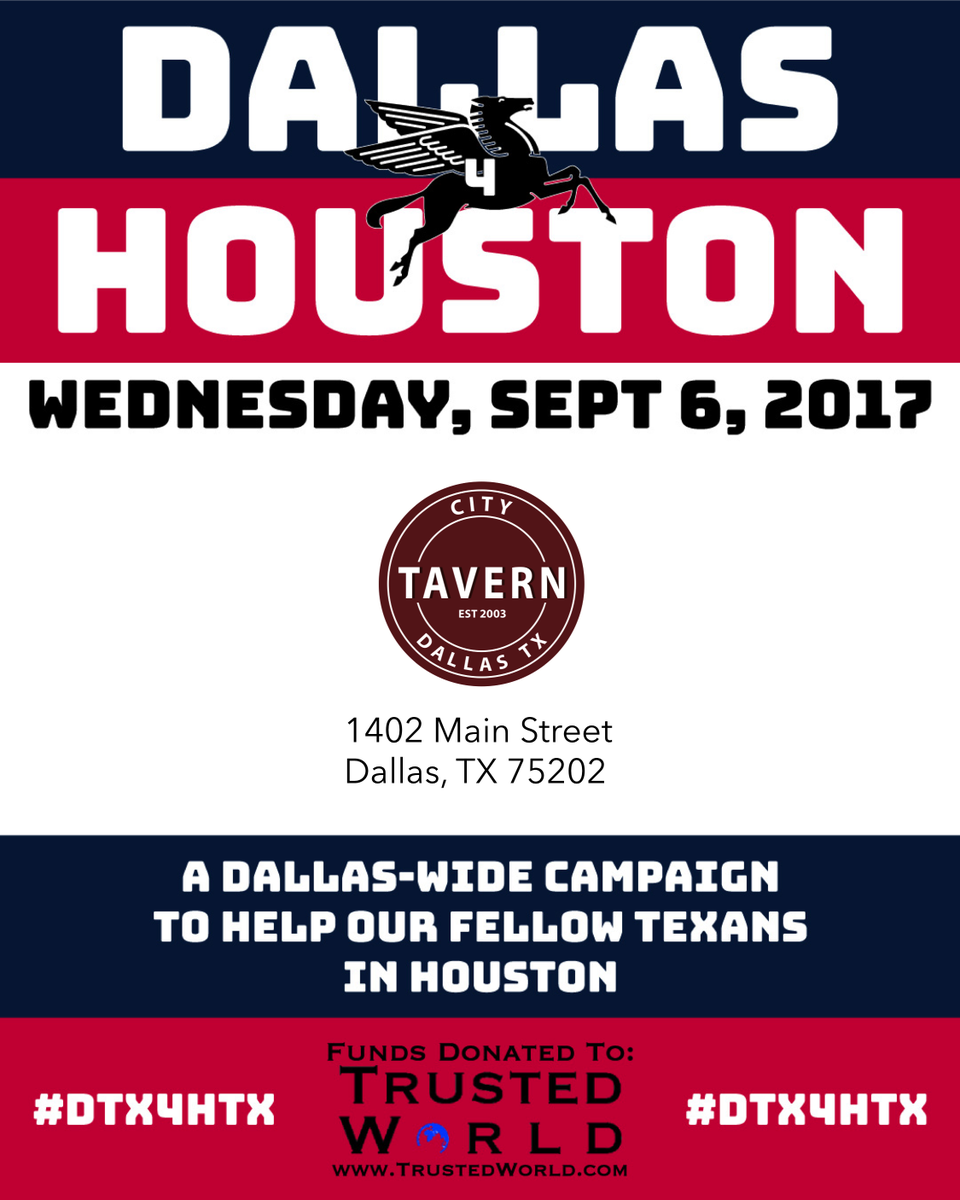 CityTavernDFW's tweet photo. We are participating in @DTX4HTX tomorrow! Come support! https://t.co/JiZnb54gvn