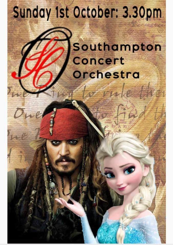 SotonConOrch's tweet photo. Family Favourites #concert #musichouruk including music from #frozen #Tchaikovsky #PiratesoftheCaribbean and much more @ThorndenHall https://t.co/ViJHv6vWSy