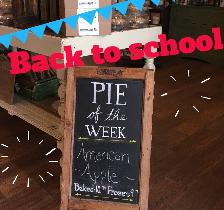 wvpie's tweet photo. Back to school American Apple is pie of the week!!!! Pick up at the retail store 10.99 baked &amp; 9.99 frozen! #afterschooltreats #wvpie https://t.co/9gkCA2XdU8