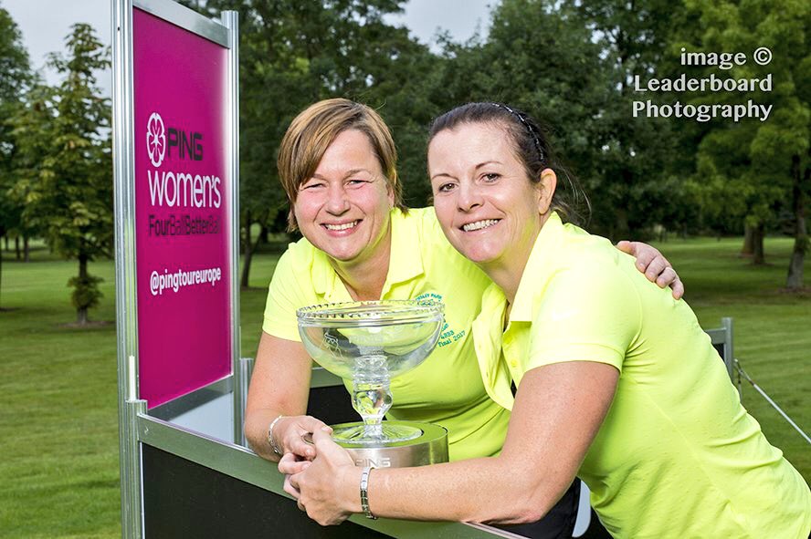PINGTourEurope's tweet photo. Congrats to sisters-in-law Tina Sampson & Kerry Lamb - 2017 @EnglandGolf #PING4bbb champions! π (πΈ: @Leaderboard3)
https://t.co/MfGYrkiSID https://t.co/4me5o7rUZV