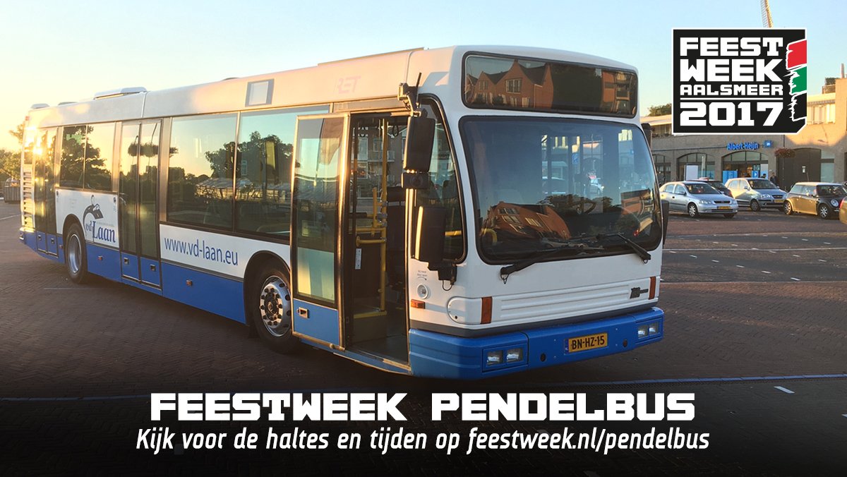 Feestweekaalsme's tweet photo. Op donderdag- vrijdag en zaterdagavond rijden er pendelbussen vanuit Aalsmeer en Kudelstaart. 🚌💨 Alle info > https://t.co/z6MYeS1bQT #fwa17 https://t.co/wBW1VJ5rb2