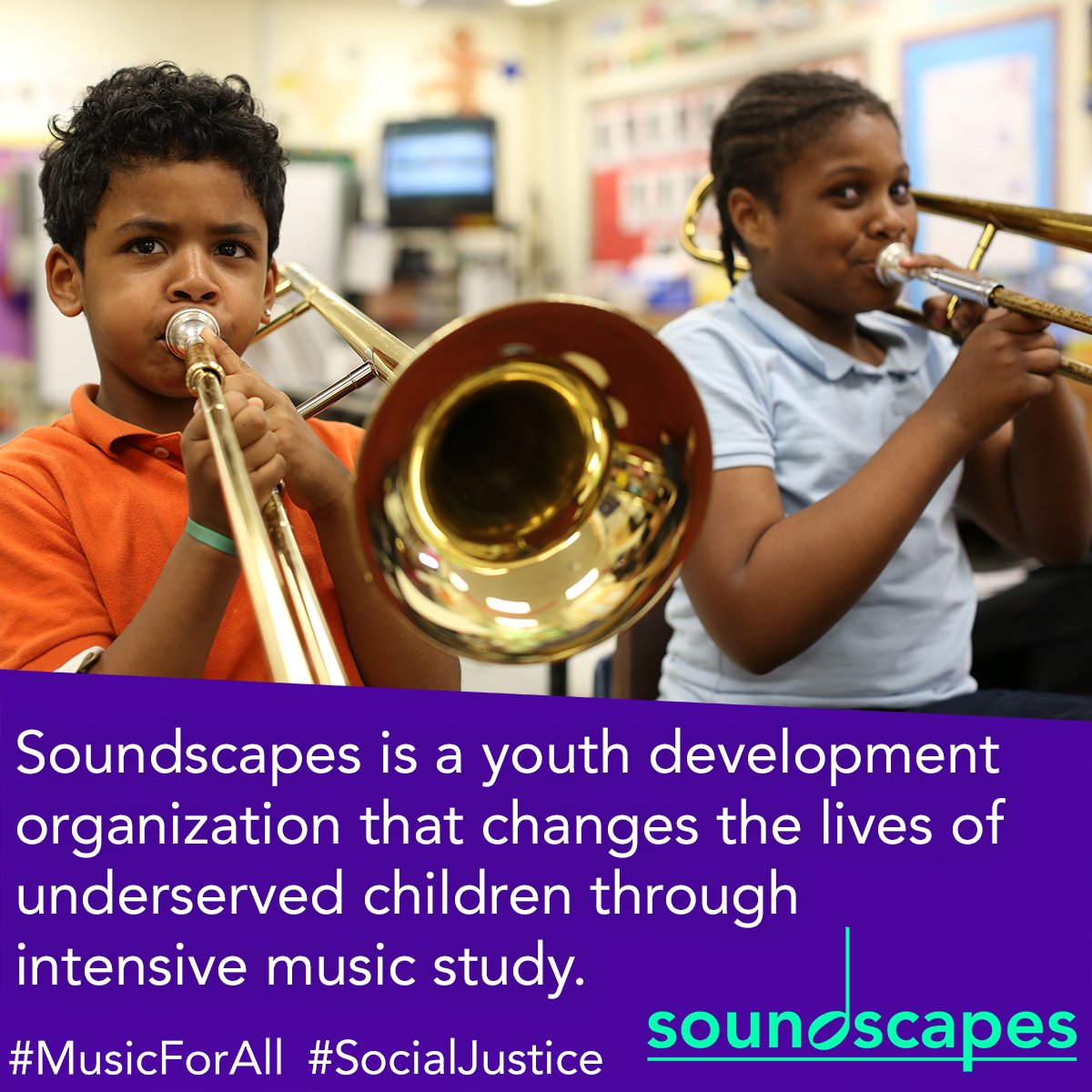 Learn more about Soundscapes ---> ow.ly/70fE30ez5nd #Soundscapes #SocialJustice #MusicForAll #ElSistemaUSA