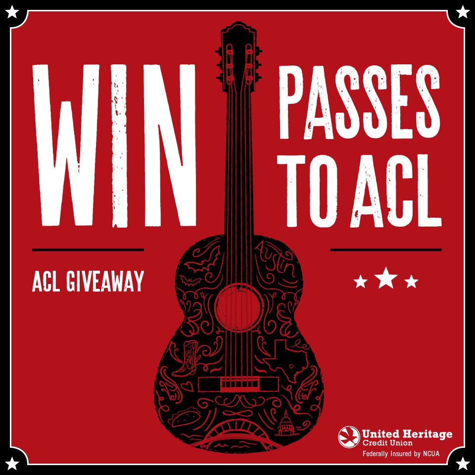 UHCU's tweet photo. Don't forget -- we're giving away 3-day passes to ACL this year! Get details and enter here: https://t.co/6NA3FmsWWP #aclfest #atx https://t.co/bokCt7nkcU