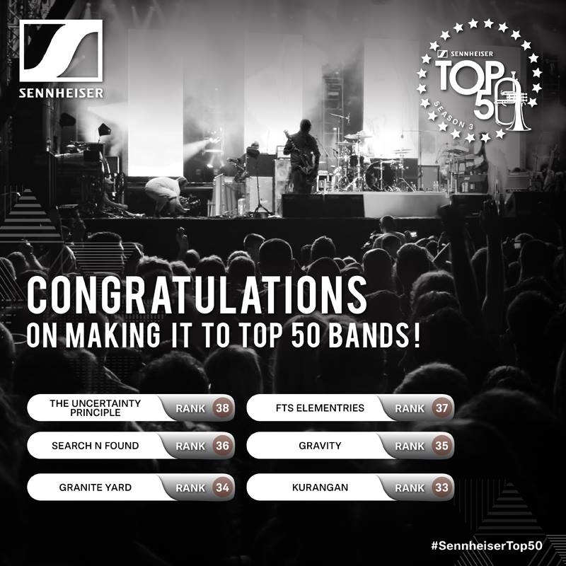 kabervasuki's tweet photo. Sennheiser has ranked @kurangantheband 33 among the top 50 bands in the country. <3 https://t.co/2r2SPBZlup