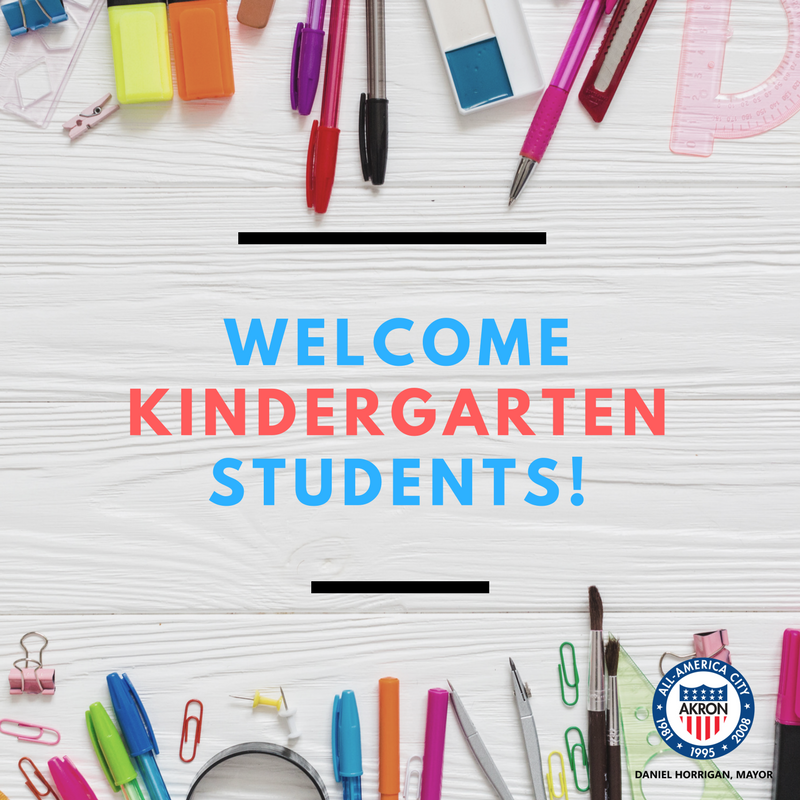 AkronOhioMayor's tweet photo. First day of school for @AkronPublic kindergarten students! Best of luck to all young students as they get started in new schools today! https://t.co/JV3ugST8ON