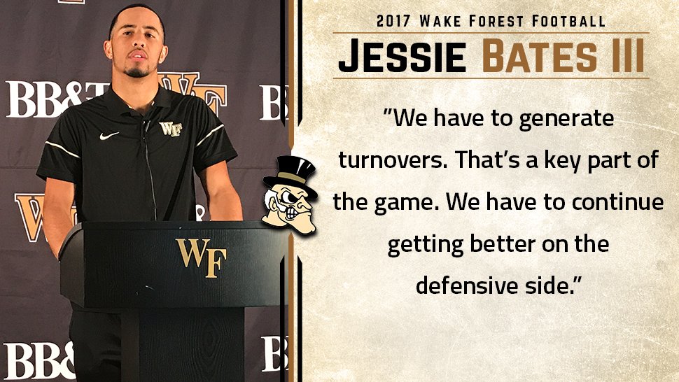 Jessie Bates III steps up and states how important generating turnovers will be to success this weekend.