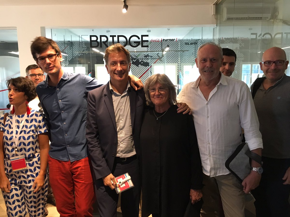 PhNahoum's tweet image. Quand 2 très belles Métropoles #FrenchTech se rencontrent à Tel Aviv at the bridge (le pont) @chantal_marion @bertrandserp #DLDMTPFrenchTech