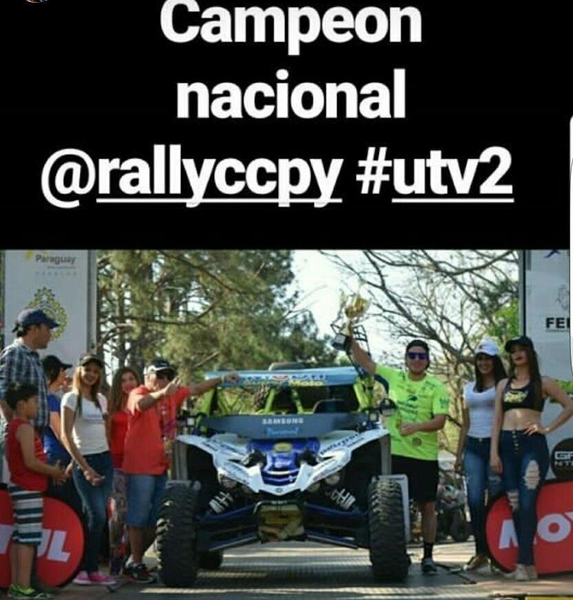 PatoVilla2's tweet photo. Felicitaciones a @nelsitosanabria por ganar otro campeonato @rallyccpy #utv2 #Yamaha #Samsung ☝💪🏆 https://t.co/lEK2aO35wB