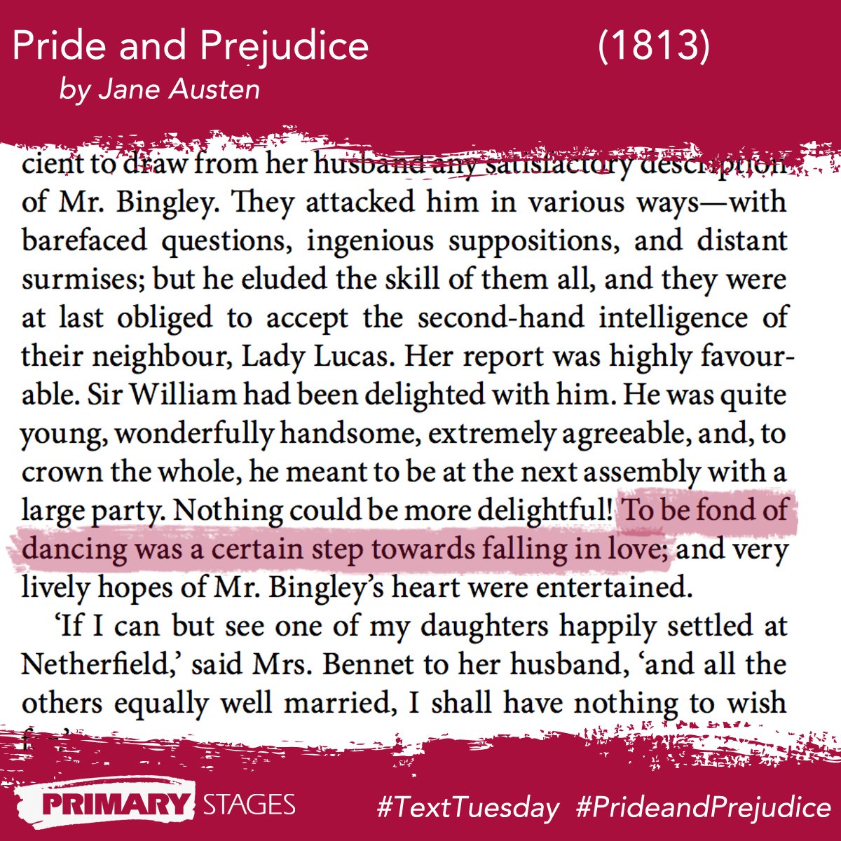 primarystages's tweet photo. Yesterday was the last performance of #PrideandPrejudice at #HVSF. Performances of our production start in November. #TextTuesday https://t.co/KoZWfh4Xqx
