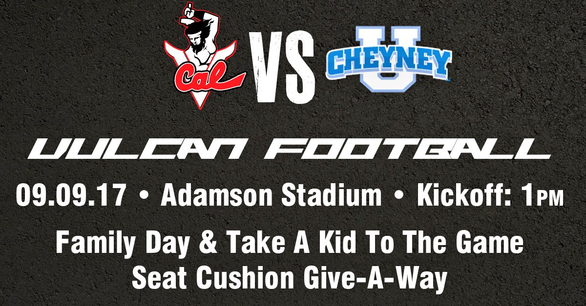 Celebrate family day by joining our Vulcan family for this Saturday's game against Cheyney at 1 pm!
