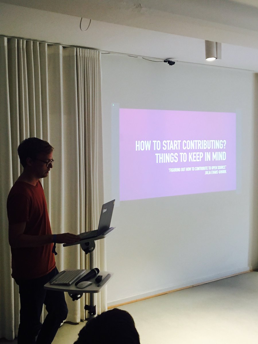 Listening to <a href="/kenneth_skovhus/">Kenneth Skovhus</a> talk about how he got started contributed to OSS 🎉 #techfestival