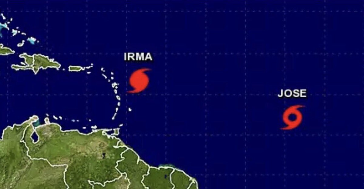 rcavada's tweet photo. Se forma ahora la tormenta José. https://t.co/cJAlVRZdZm