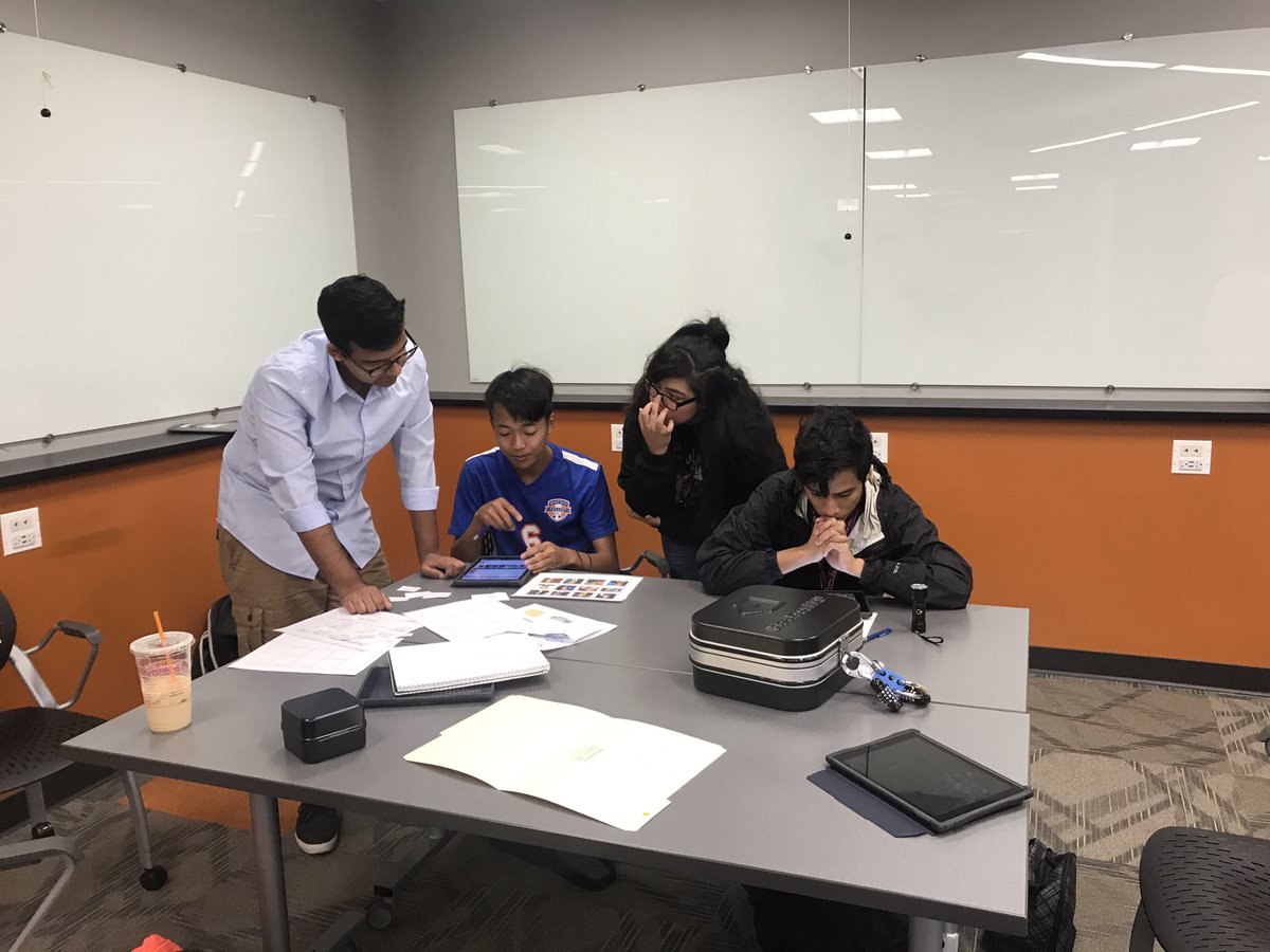 HEHSBusinessEd's tweet photo. Business Incubator students try to solve problems to break into these boxes!  #teamwork #breakoutedu #HoffmanHawks. @D211Inc https://t.co/z370s2iv9G