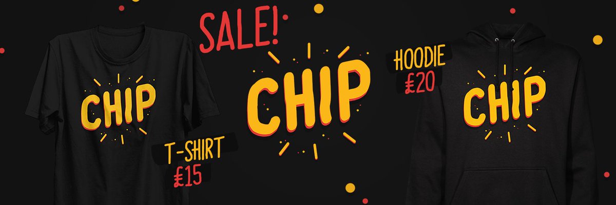 The original CHIP hoodies and t-shirts are now on SALE! It's only for a few days so hurry 🏃💨 #ChipMerchOnSaleAtUpload