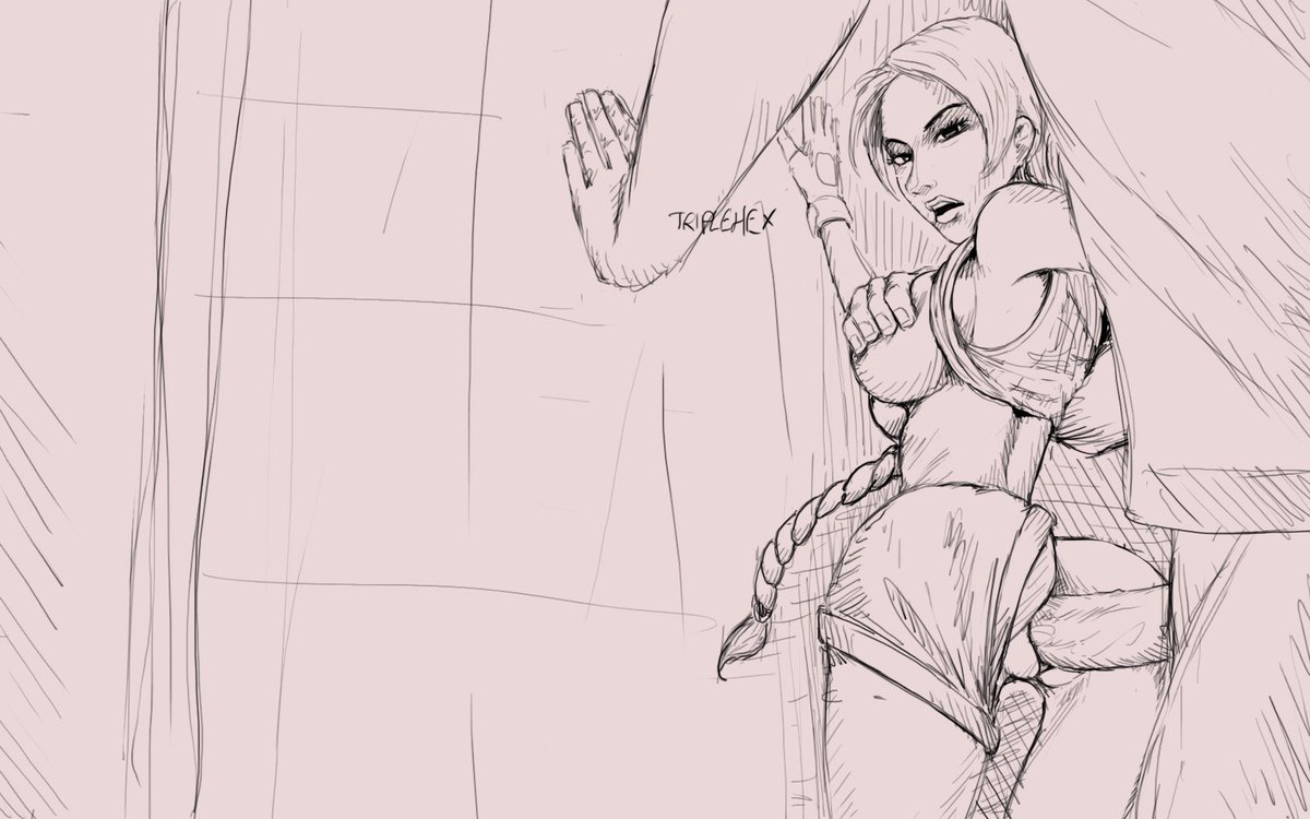 TRIPLEHEXART's tweet photo. Meanwhile, coming out of an artblock with classic Lara #hentai #laracroft #tombraider #triplehex #boobs #sidepanties https://t.co/DiZPut3mda