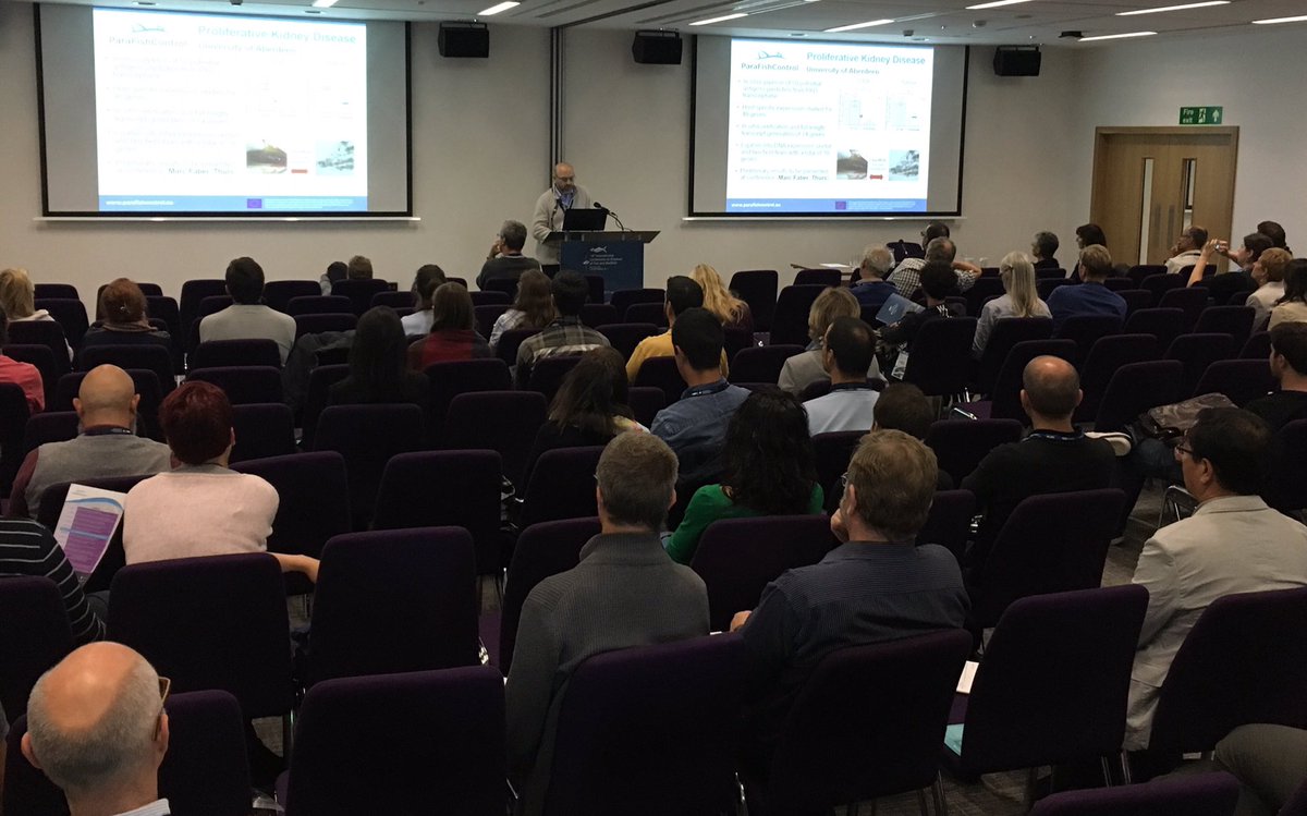 simondocvet's tweet photo. #GREAT to be hosting @parafishcontrol #IndustryForum as part of @EAFP2017 conference in #Belfast 🐟 #tools #research #parasites #farmedfish 🐟 https://t.co/VHPlnvhyPG
