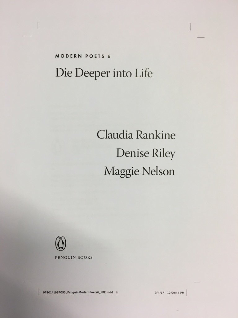 Die Deeper into Life Penguin Modern Poets 6