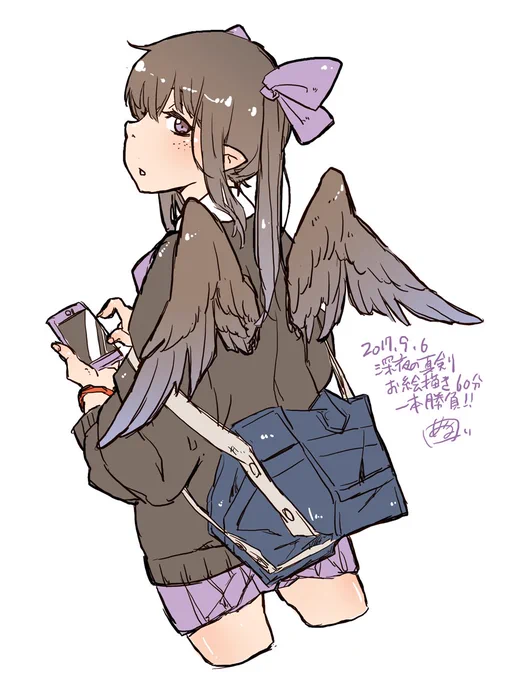 JKはたて。そーい。
#深夜の真剣お絵描き60分一本勝負 