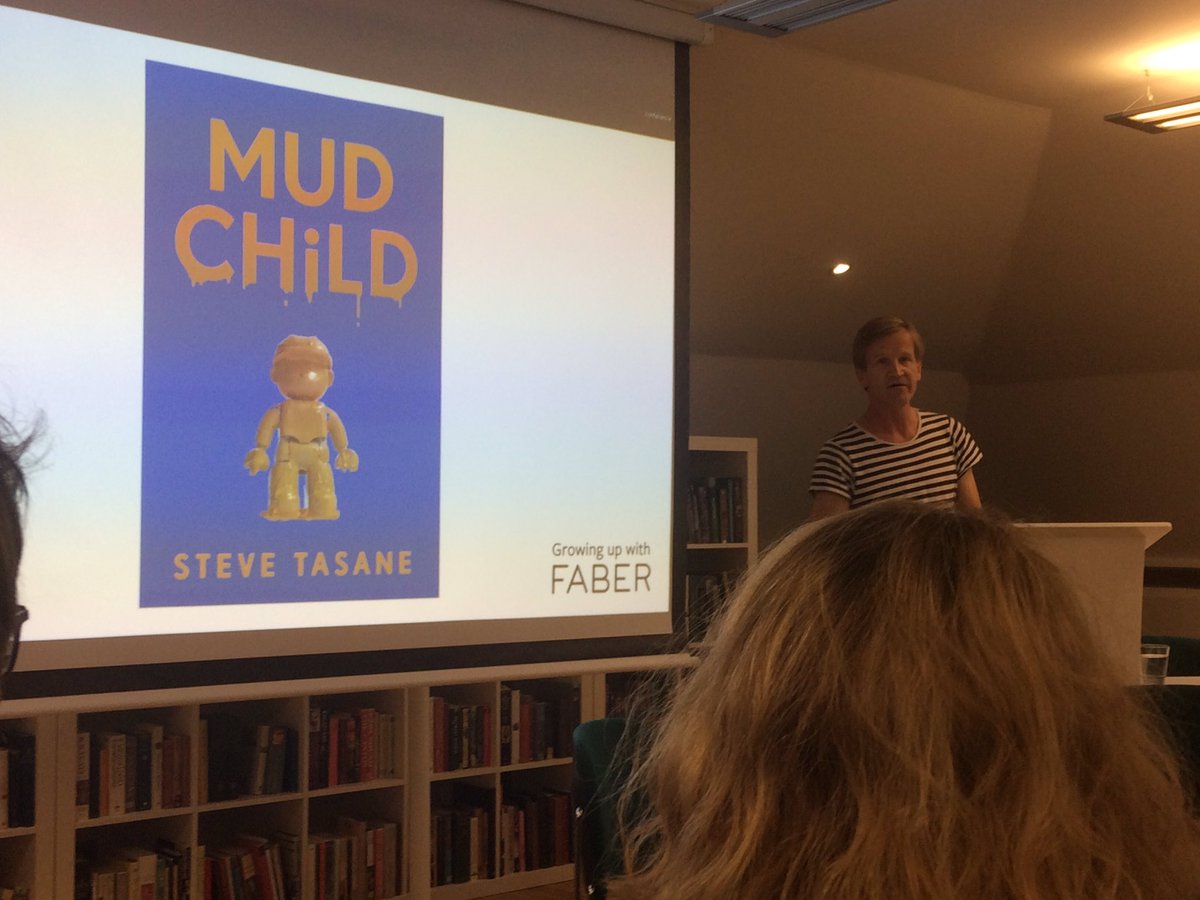 FaberChildrens's tweet photo. At #FaberSpring18 with @stevetasane, reading from the amazing Mud Child, out next year! https://t.co/84svwHrU74