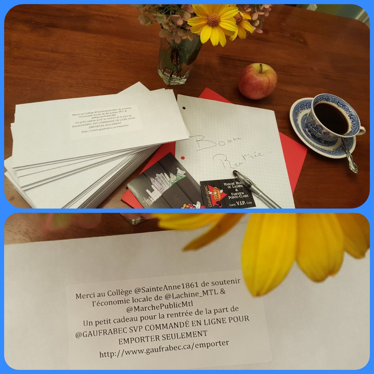 GAUFRABEC's tweet photo. Merci @SainteAnne1861 soutenir #EconomieLocal @Lachine_MTL @MarchePublicMtl #backtoschool #gift #collegesteanne from @GAUFRABEC #VIP 😘🍽☕🍪⛪🚚💼 https://t.co/vwE5jF4IAf