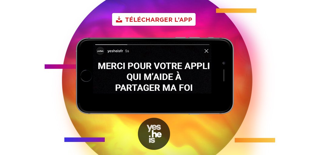 fryesHEiscom's tweet photo. Déjà des milliers à avoir téléchargé l'appli yesHEis pour partager votre foi au travers des vidéos et astuces proposées. Merci :)
#yesheis https://t.co/u76cO724Su