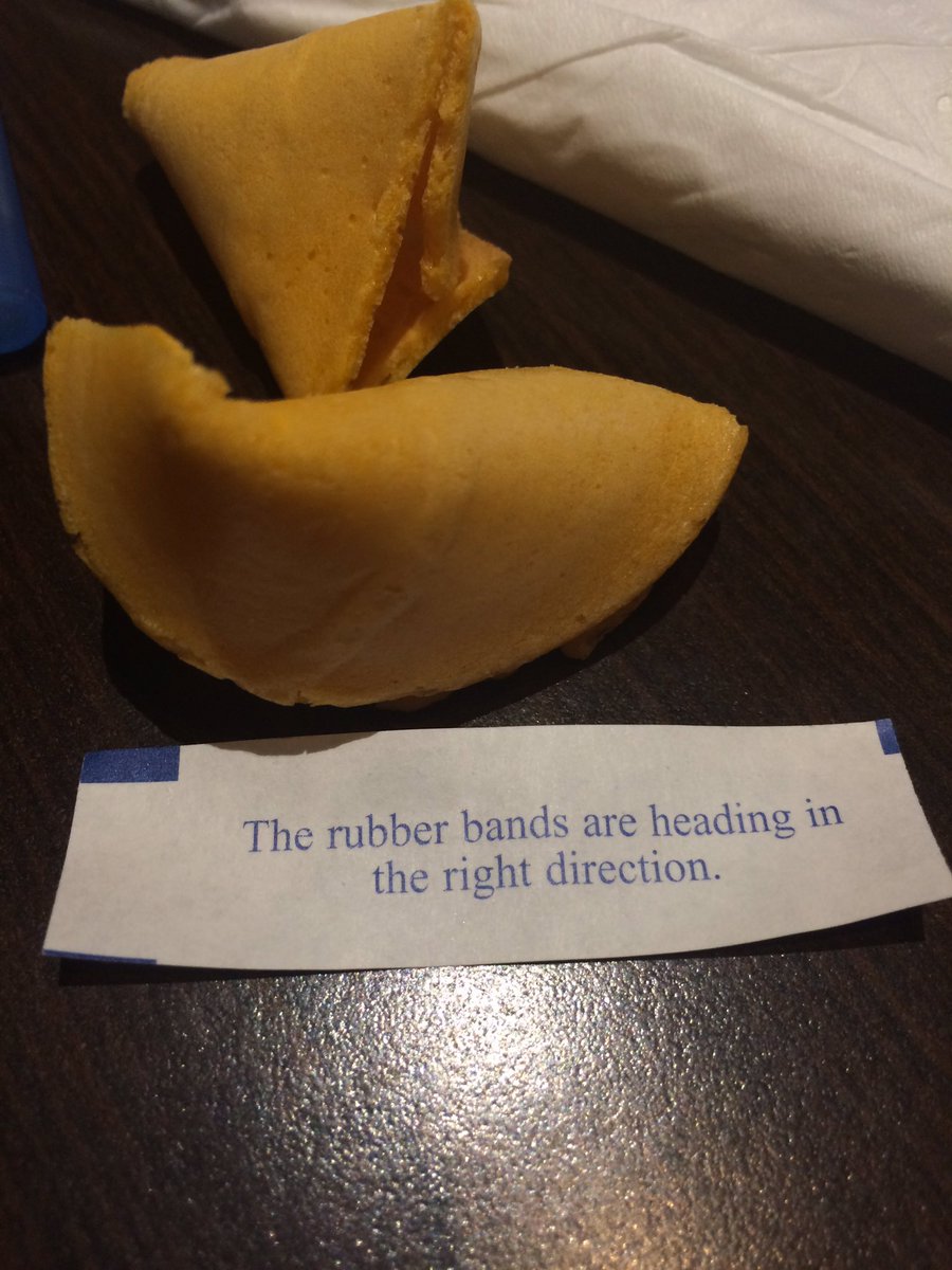 10 years ago I got a gruesome fortune saying the rubber bands were heading in the wrong direction. And today, I was vindicated.