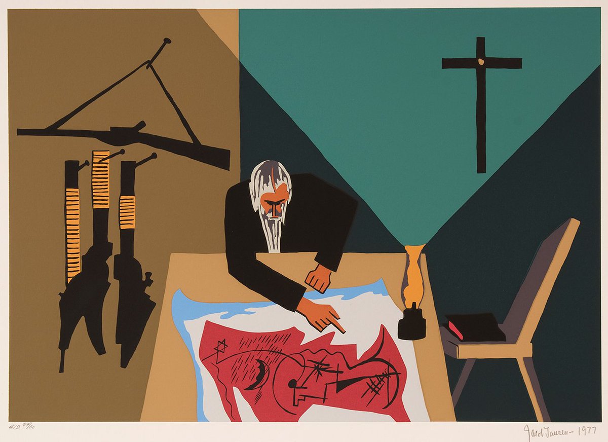 AkronArtMuseum's tweet photo. #JacobLawrence, from the portfolio, The Legend of John Brown, 1978 on view in #Serialintent thru 9/10/17 only https://t.co/vzgXK3QsbI https://t.co/MW4WjatO4J