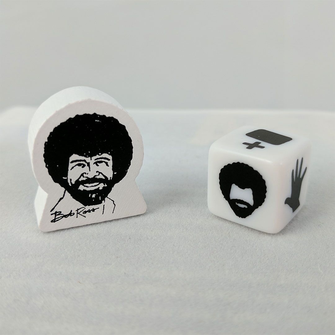 Now showcasing from Bob Ross Art of Chill Game, the Bob Ross Meeple! :) AKA #breeple #meeple #boardgames buff.ly/2vZtQbV
