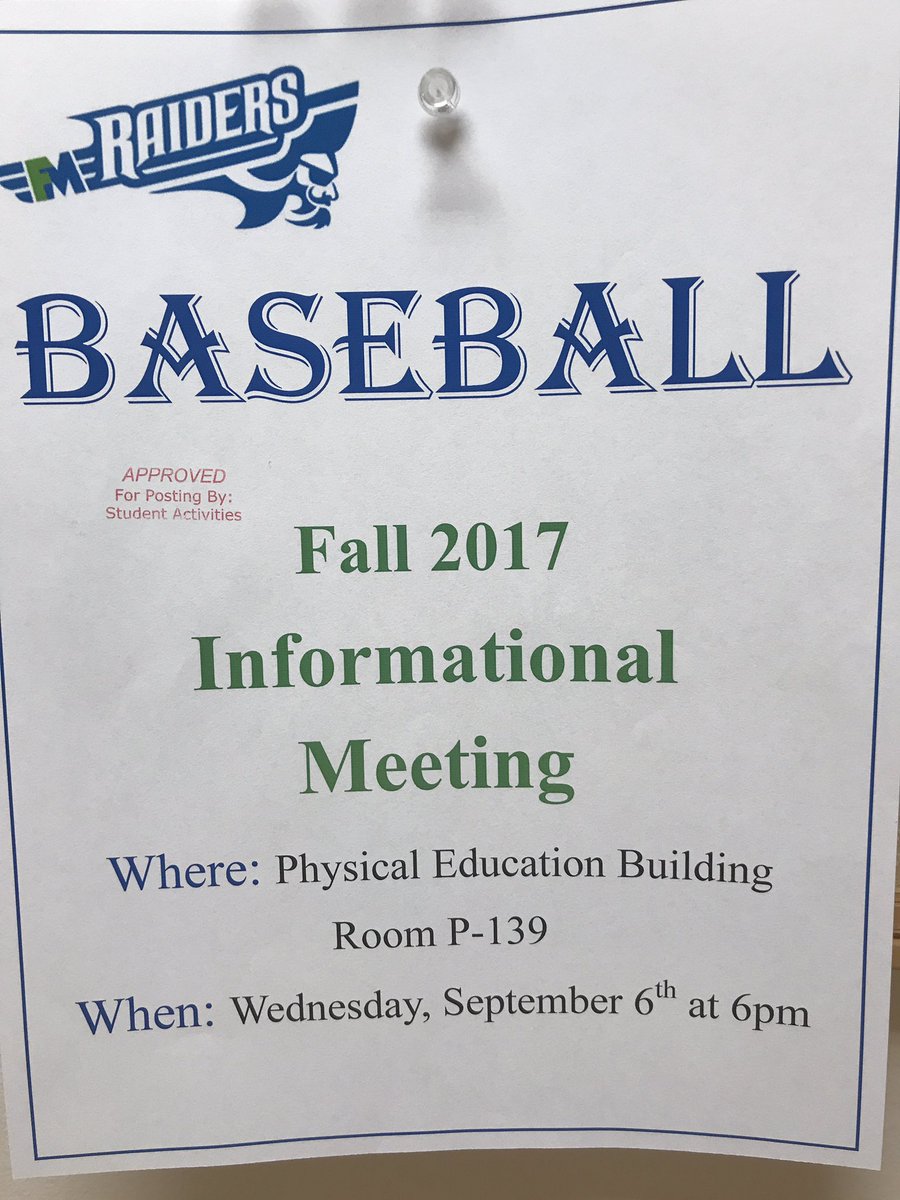 Interested in becoming a Raider?! ⚾️ #Baseball #Raiders @FMCC_SUNY