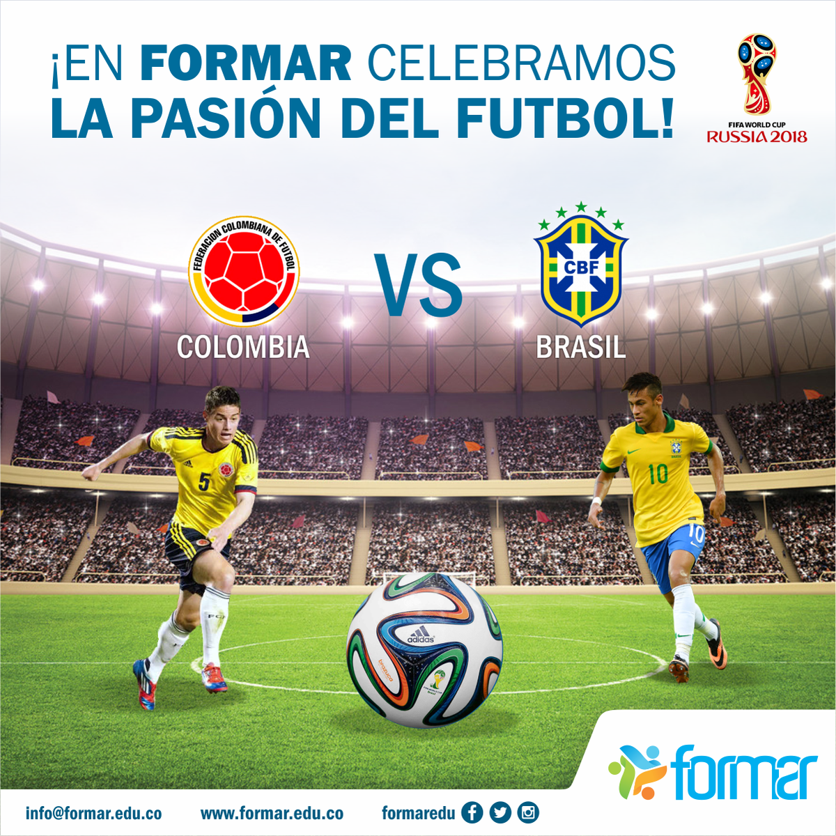 FORMAREDU's tweet photo. En #FORMAR vivimos la pasión del fútbol, apoyemos a nuestra selección y pongamonos la camiseta!
#MiSelección #nospusimoslacamiseta https://t.co/qFHaObuQd8