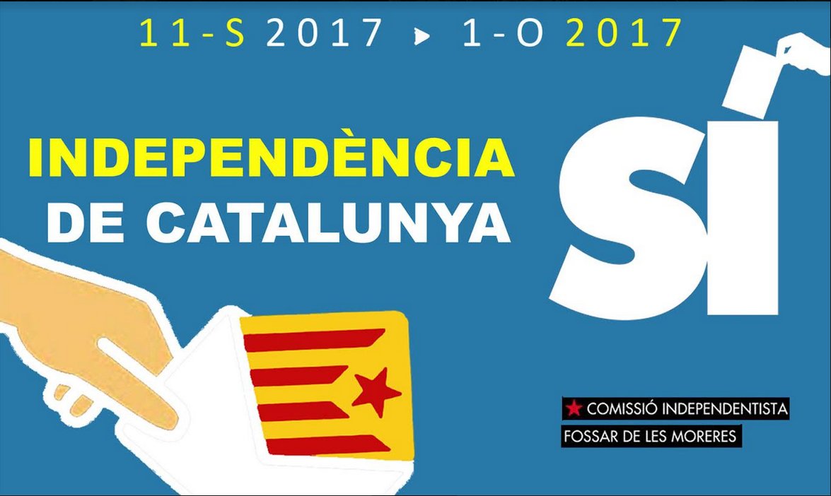 11 de setembre 2017.40 anys d'independentisme al Fossar de les Moreres.Acte polític a les 12h.Fossar/Passeig del Born #1OVoraremSÍ