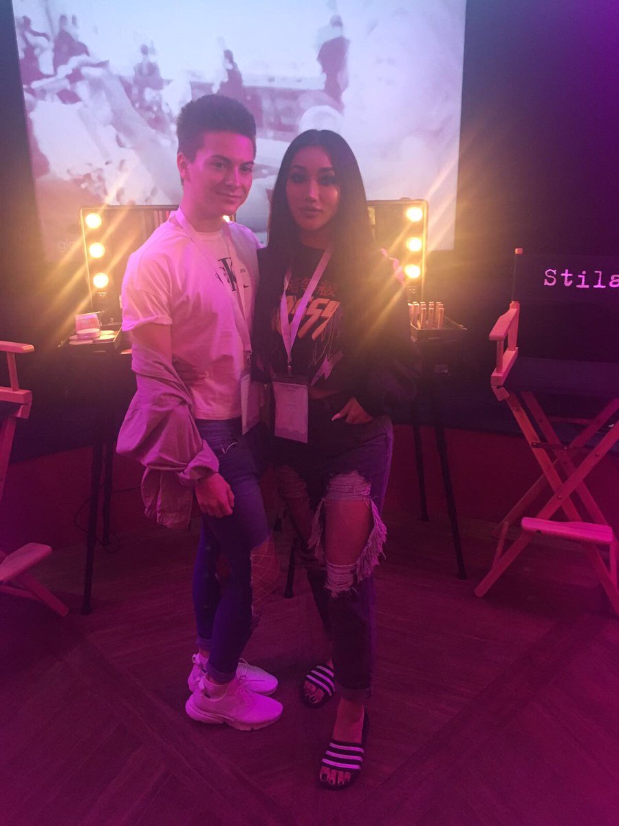 DowalWalker's tweet photo. So lovely to catch up with @RowanYoung_ and @xThuyLe at the @StilaUK and @gloriousbrands event today with @sascha_stilapro #helloglorious ❤️ https://t.co/admdA3ag9s