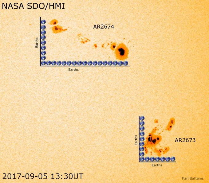 massive sunspots and huge solar flares mean unexpected space weather for earth