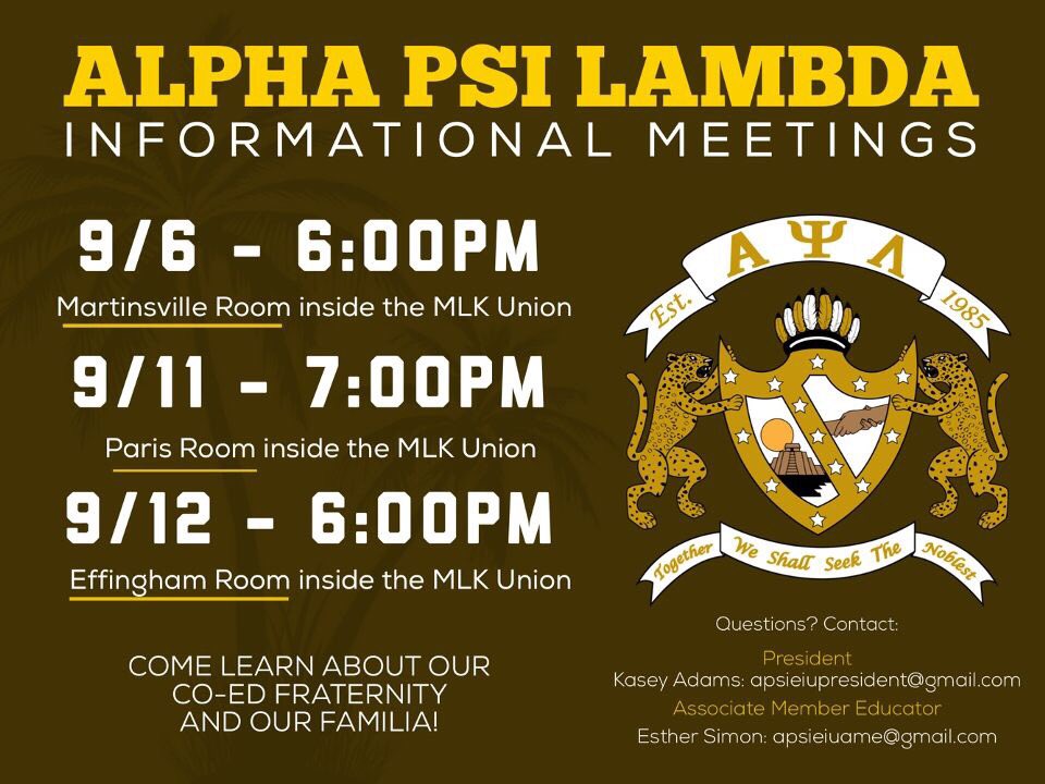 🚨UPDATE UPDATE UPDATE🚨
#EIU, we changed our informational locations!! Same dates. Same times. But different locations. See ya there!!