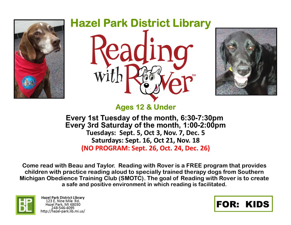 Hazel Park Library (HPMLibrary) Twitter