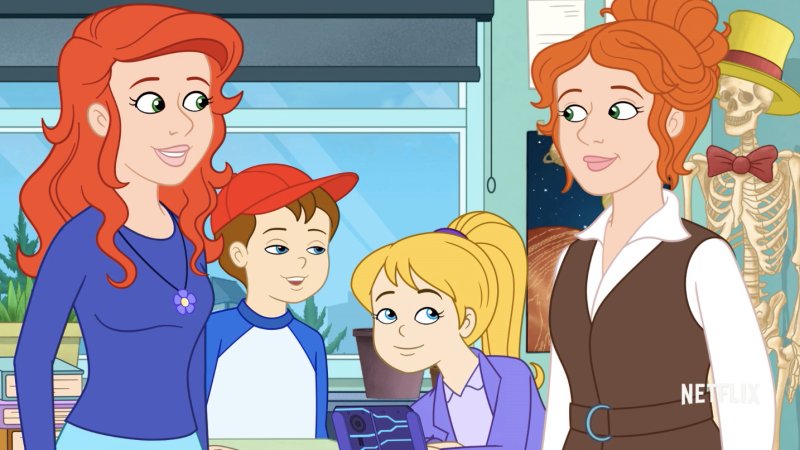 io9's tweet photo. The original Ms. Frizzle hands the keys over to a new generation in the Magic School Bus Rides Again trailer https://t.co/h1xE2A8xhk https://t.co/fEuYOsKCet