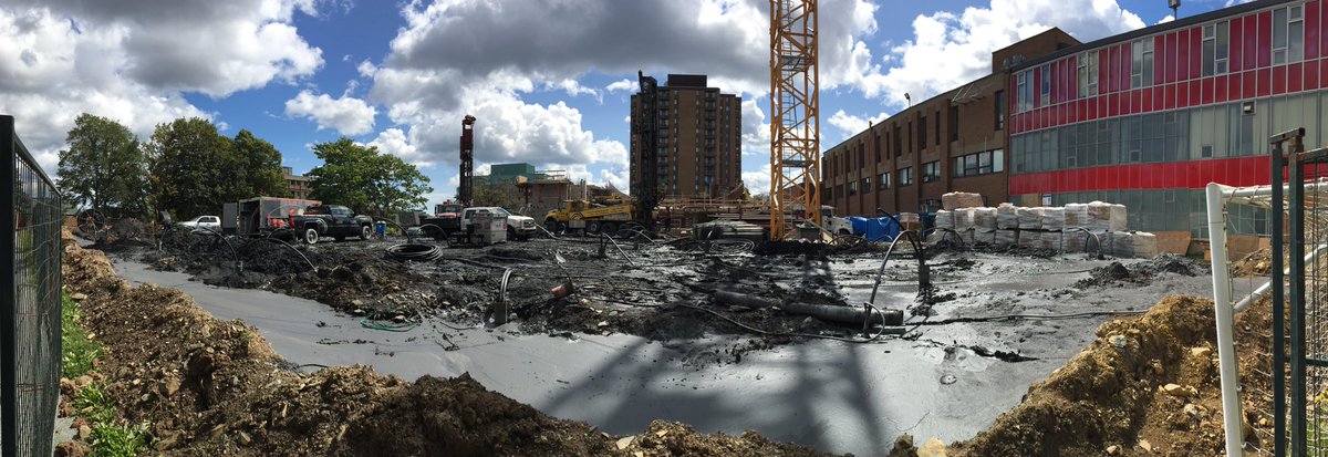 mreng_ca's tweet photo. Geothermal field drilling at Dal #IDEAbuilding #GEOTABS #geothermal #heatpumps https://t.co/CkPJDGimaX