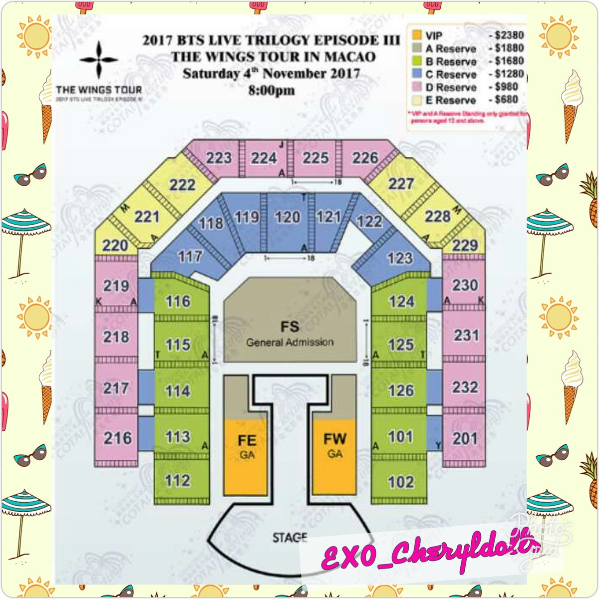 Cotai Arena Seating Chart