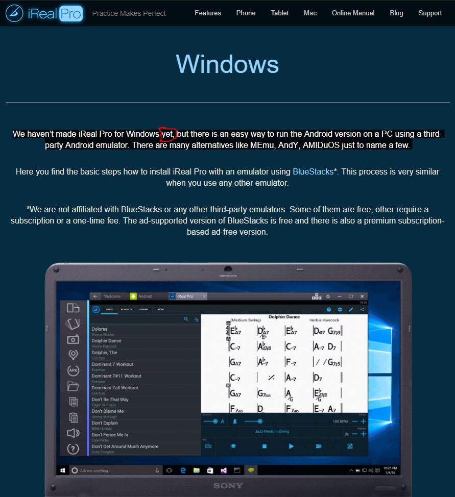 raskyn97's tweet photo. @iRealProApp @iRealProApp That 'yet' remarked sounds to me as if you had some intention.I'd really like having a W10native experience of this awesome app https://t.co/A6bcs9YRnI