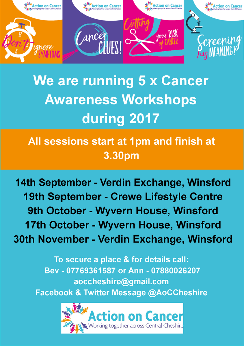 AoCCheshire's tweet photo. Our info cards are FREE - help spread the word that #EarlyDiagnosisSavesLives #PositiveCancerMessages #GetCheckedOutEarly https://t.co/rWCgugKd7J